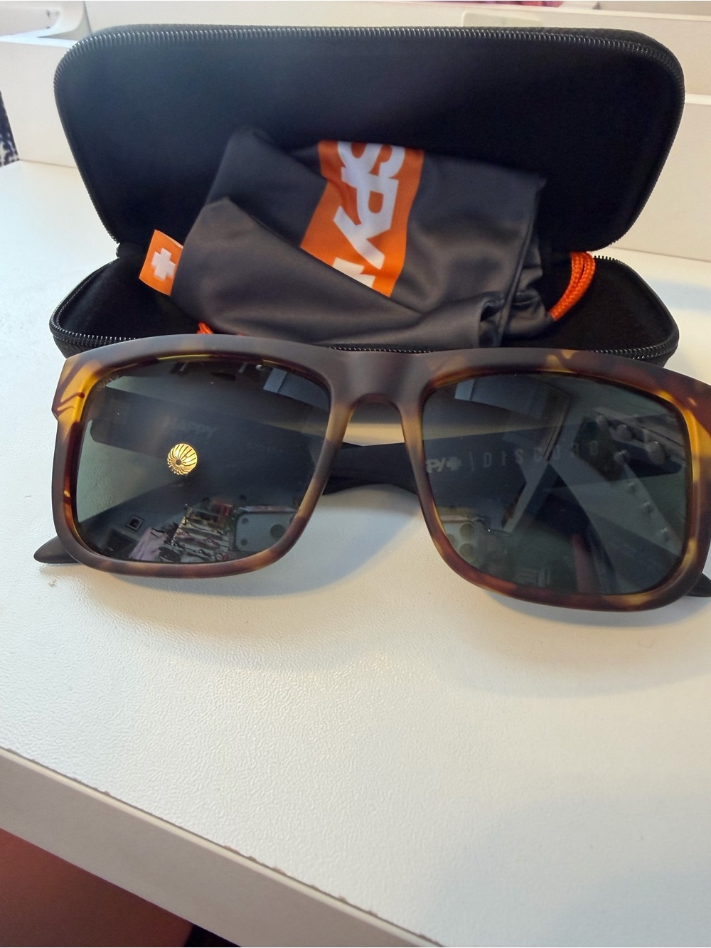Spy Tortoiseshell Sunglasses with Dark Lenses
